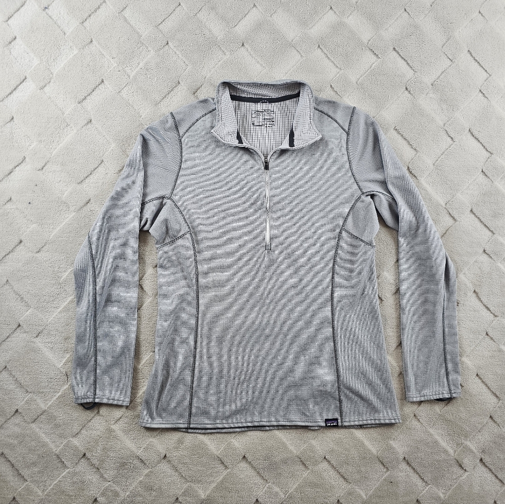 Patagonia Capilene Midweight Zip-Neck Sweatshirt Womens Medium Gray